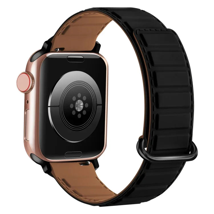 Reverse Buckle Magnetic Silicone Watch Band, For Apple Watch 38mm