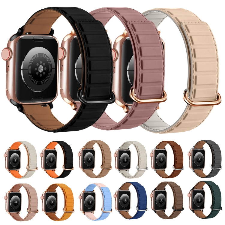 Reverse Buckle Magnetic Silicone Watch Band, For Apple Watch Series 7 41mm, For Apple Watch Series 7 45mm, For Apple Watch SE 40mm