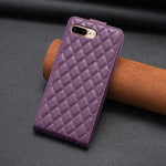 Diamond Lattice Vertical Flip Leather Phone Case, For iPhone 7 Plus / 8 Plus