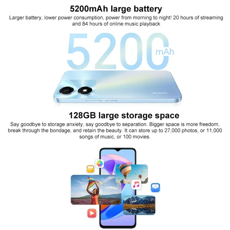 Honor Play 40C 5G,  6.56 inch MagicOS 7.1 Snapdragon 480 Plus Octa Core up to 2.2GHz, Network: 5G, Not Support Google Play, 6GB+128GB