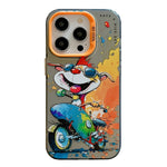 Animal Pattern Oil Painting Series PC + TPU Phone Case, For iPhone 14 Pro