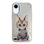 Animal Pattern Oil Painting Series PC + TPU Phone Case, For iPhone XR