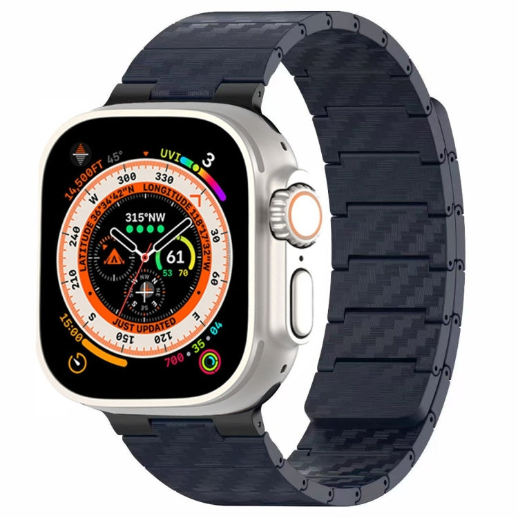Carbon Fiber Magnetic Loop Watch Band, For Apple Watch Series 10 46mm, For Apple Watch Series 10 42mm, For Apple Watch SE 2023 44mm, For Apple Watch SE 2023 40mm, For Apple Watch Ultra 2 49mm, For Apple Watch Series 9 45mm, For Apple Watch Series 9 41m...