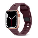 Square Buckle Stripes Silicone Watch Band, For Apple Watch Series 9 41mm, For Apple Watch Ultra 49mm