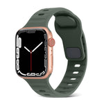 Square Buckle Stripes Silicone Watch Band, For Apple Watch SE 2023 44mm, For Apple Watch SE 2023 40mm