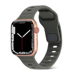 Square Buckle Stripes Silicone Watch Band, For Apple Watch SE 2023 44mm, For Apple Watch SE 2023 40mm