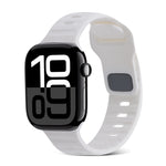 Square Buckle Stripes Silicone Watch Band, For Apple Watch Series 10 46mm, For Apple Watch Series 10 42mm