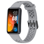 Solid Color Breathable Silicone Watch Band, For Huawei Band 10 / 9 / 8