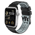 Twill Dual-row Buckle Silicone Watch Band, For Apple Watch SE 2022 40mm, For Apple Watch SE 2022 44mm, For Apple Watch Series 9 41mm, For Apple Watch Series 8 41mm, For Apple Watch Series 8 45mm
