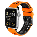 Twill Dual-row Buckle Silicone Watch Band, For Apple Watch SE 2022 40mm, For Apple Watch SE 2022 44mm, For Apple Watch Series 9 41mm, For Apple Watch Series 8 41mm, For Apple Watch Series 8 45mm