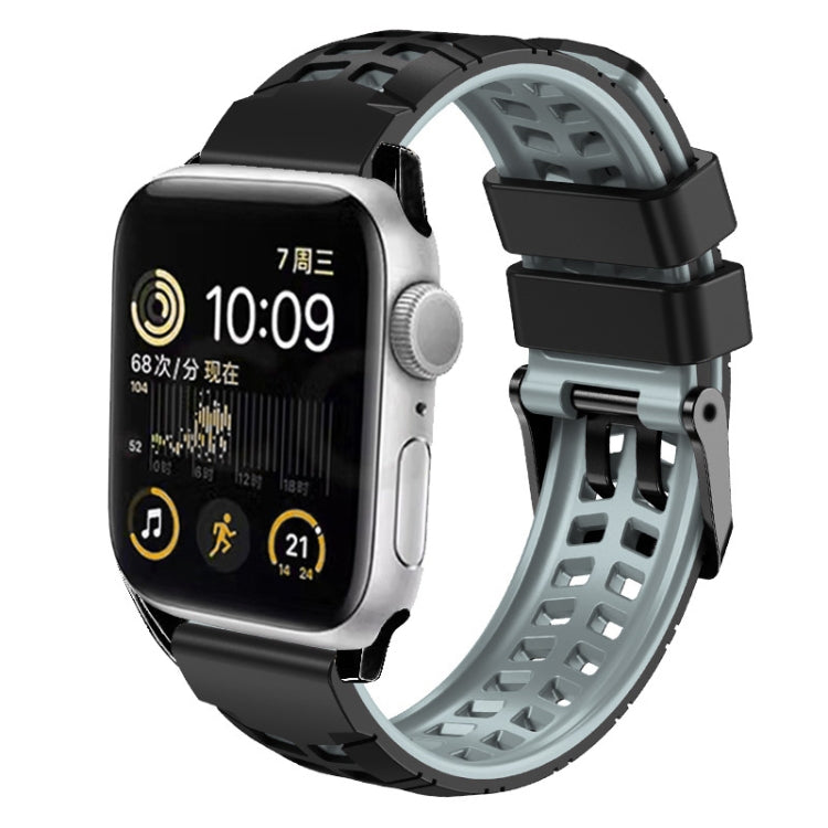 Twill Dual-row Buckle Silicone Watch Band, For Apple Watch SE 2022 40mm, For Apple Watch SE 2022 44mm, For Apple Watch Series 9 41mm, For Apple Watch Series 8 41mm, For Apple Watch Series 8 45mm