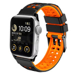 Twill Dual-row Buckle Silicone Watch Band, For Apple Watch SE 2022 40mm, For Apple Watch SE 2022 44mm, For Apple Watch Series 9 41mm, For Apple Watch Series 8 41mm, For Apple Watch Series 8 45mm