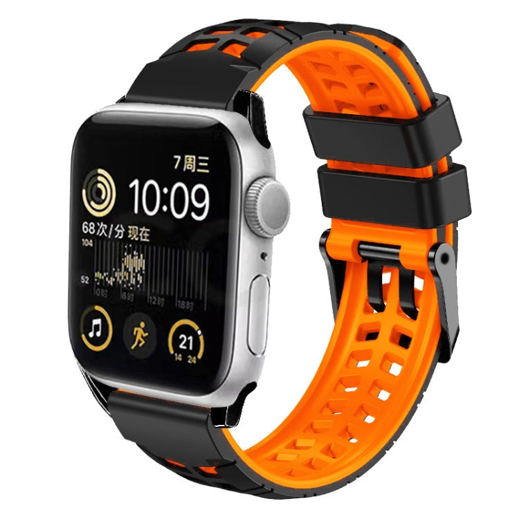 Twill Dual-row Buckle Silicone Watch Band, For Apple Watch SE 2022 40mm, For Apple Watch SE 2022 44mm, For Apple Watch Series 9 41mm, For Apple Watch Series 8 41mm, For Apple Watch Series 8 45mm