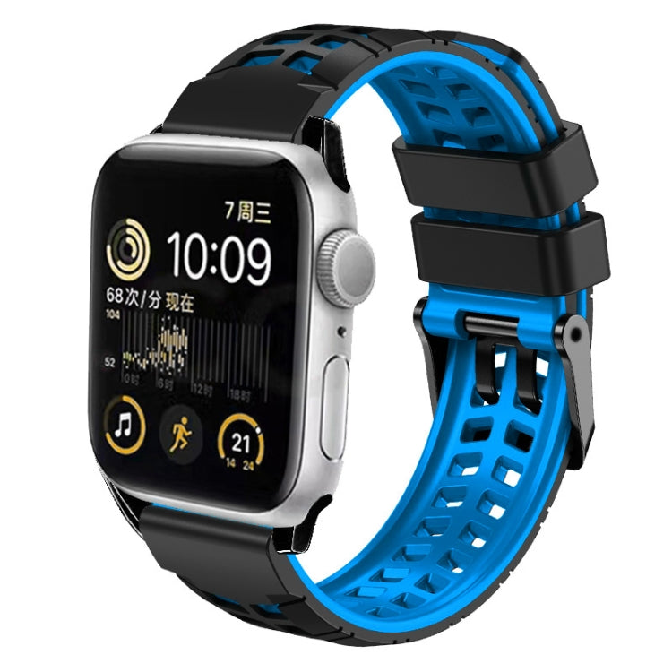 Twill Dual-row Buckle Silicone Watch Band, For Apple Watch SE 40mm, For Apple Watch SE 44mm, For Apple Watch Series 7 41mm, For Apple Watch Series 7 45mm, For Apple Watch Series 6 40mm