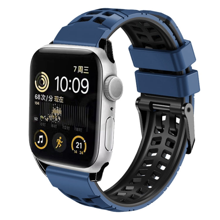 Twill Dual-row Buckle Silicone Watch Band, For Apple Watch SE 40mm, For Apple Watch SE 44mm, For Apple Watch Series 7 41mm, For Apple Watch Series 7 45mm, For Apple Watch Series 6 40mm