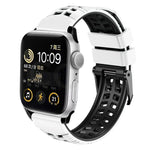 Twill Dual-row Buckle Silicone Watch Band, For Apple Watch Series 4 40mm, For Apple Watch Series 3 38mm, For Apple Watch 38mm, For Apple Watch Series 3 42mm, For Apple Watch Series 2 42mm