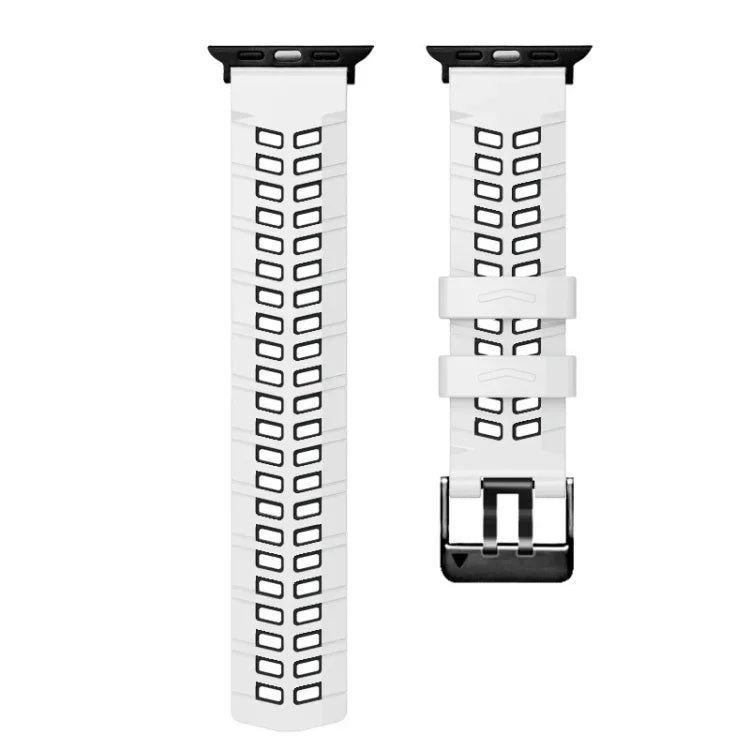 Twill Dual-row Buckle Silicone Watch Band, For Apple Watch Series 2 38mm