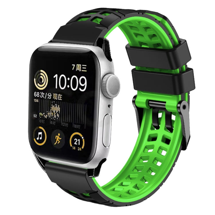 Twill Dual-row Buckle Silicone Watch Band, For Apple Watch Series 4 40mm, For Apple Watch Series 3 38mm, For Apple Watch 38mm, For Apple Watch Series 3 42mm, For Apple Watch Series 2 42mm