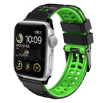 Twill Dual-row Buckle Silicone Watch Band, For Apple Watch Ultra 49mm, For Apple Watch SE 2023 44mm, For Apple Watch SE 2023 40mm, For Apple Watch Ultra 2 49mm, For Apple Watch Series 9 45mm