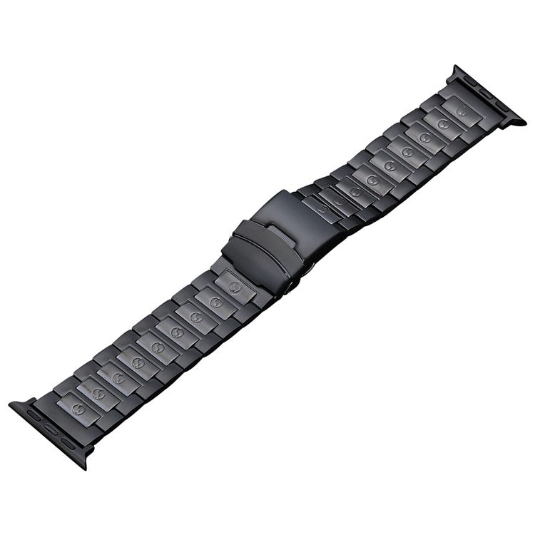 Safety Buckle Titanium Steel Watch Band, For Apple Watch Ultra 49mm, For Apple Watch SE 2023 44mm, For Apple Watch SE 2023 40mm, For Apple Watch Ultra 2 49mm, For Apple Watch Series 9 45mm, For Apple Watch SE 2022 40mm, For Apple Watch SE 2022 44mm    ...