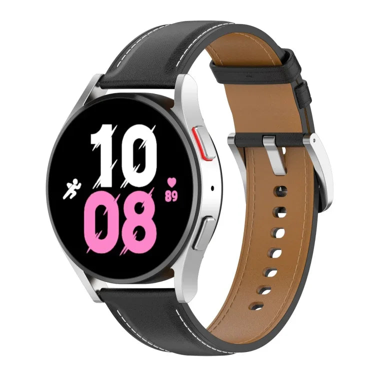 Leather Replacement Watch Band, For Samsung Galaxy Watch 6 / 6 Classic