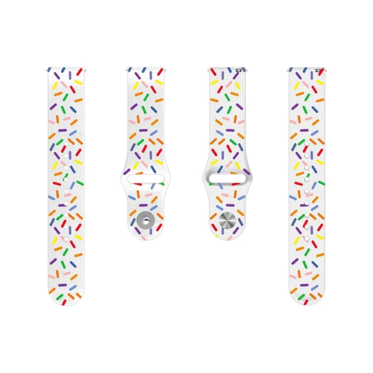 Sports Rainbow Dots Silicone Watch Band, For Samsung Galaxy Watch 6 / 6 Classic