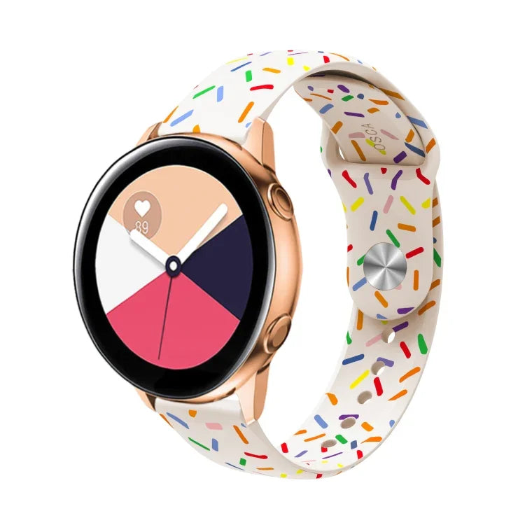 Sports Rainbow Dots Silicone Watch Band, For Samsung Galaxy Watch 6 / 6 Classic