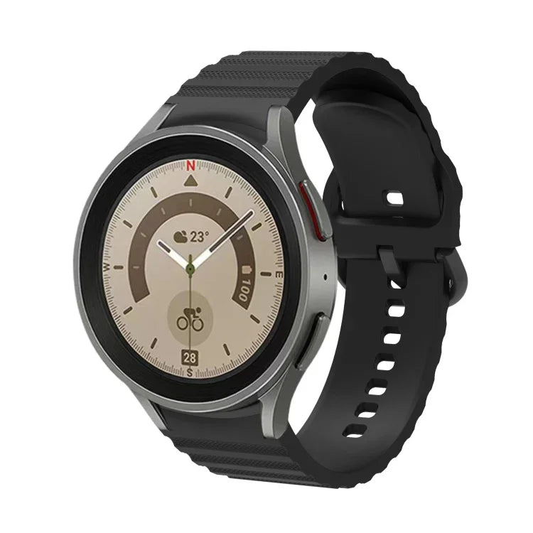 Wave Dotted Pure Color Buckle Silicone Watch Band, For Samsung Galaxy Watch 6 / 6 Classic