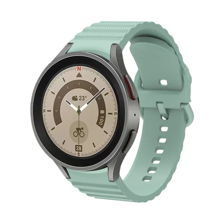 Wave Dotted Pure Color Buckle Silicone Watch Band, For Samsung Galaxy Watch 6 / 6 Classic