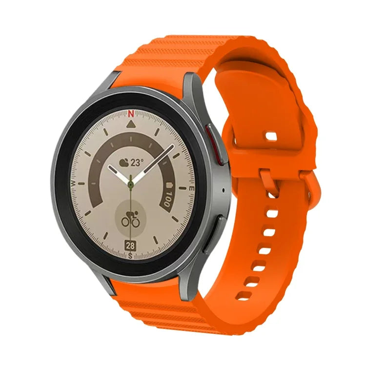 Wave Dotted Pure Color Buckle Silicone Watch Band, For Samsung Galaxy Watch 6 / 6 Classic
