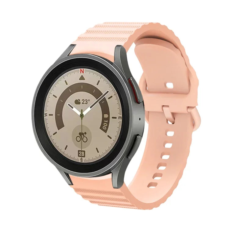 Wave Dotted Pure Color Buckle Silicone Watch Band, For Samsung Galaxy Watch 6 / 6 Classic
