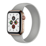 For Apple Watch Series 5 & 4 44mm / 3 & 2 & 1 42mm Solid Color Elastic Silicone Replacement Wrist Strap Watchband, Size:S 130mm, S 130mm, Size:M 143mm, M 143mm, Size:L 156mm, L 156mm