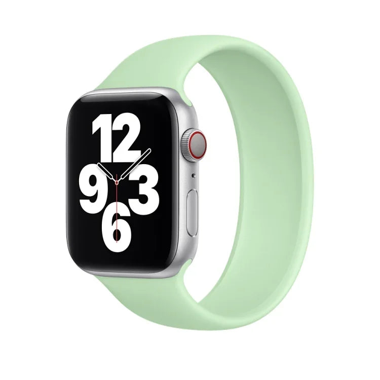 For Apple Watch Series 5 & 4 44mm / 3 & 2 & 1 42mm Solid Color Elastic Silicone Replacement Wrist Strap Watchband, Size:S 130mm, S 130mm, Size:M 143mm, M 143mm, Size:L 156mm, L 156mm