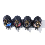 German EU Plug Special Motorcycle Elbow Charger Dual USB Voltmeter 4.2A Charger, Black, Blue, Red, Gold