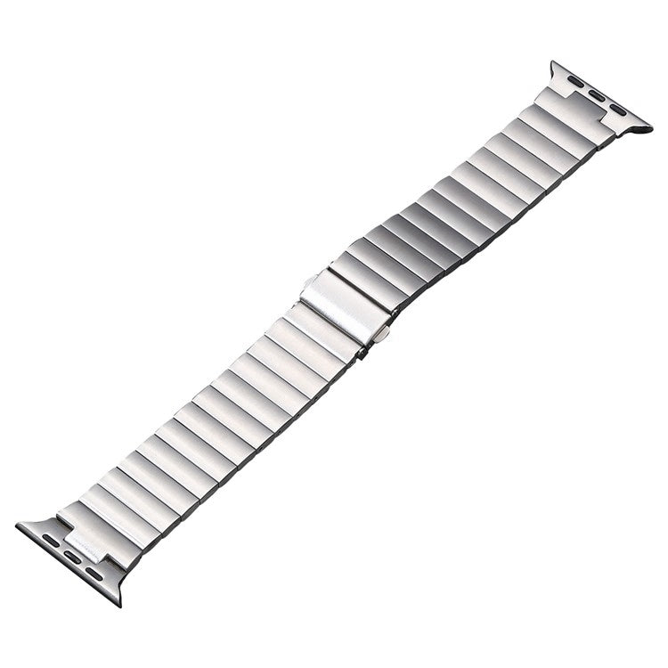 Flat Buckle Stainless Steel Watch Band, For Apple Watch SE 2023 44mm, For Apple Watch Ultra 49mm, For Apple Watch SE 2023 40mm, For Apple Watch Ultra 2 49mm, For Apple Watch SE 2022 40mm, For Apple Watch Series 9 45mm, For Apple Watch SE 2022 44mm     ...
