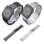 Flat Buckle Stainless Steel Watch Band, For Apple Watch SE 2023 44mm, For Apple Watch Ultra 49mm, For Apple Watch SE 2023 40mm, For Apple Watch Ultra 2 49mm, For Apple Watch SE 2022 40mm, For Apple Watch Series 9 45mm, For Apple Watch SE 2022 44mm     ...