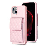 Vertical Wallet Rhombic Leather Phone Case, For iPhone 15 Pro Max, For iPhone 15 Pro, For iPhone 15 Plus, For iPhone 15