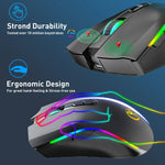 HXSJ T69 4800DPI RGB 2.4GHz Wireless Mouse, T69