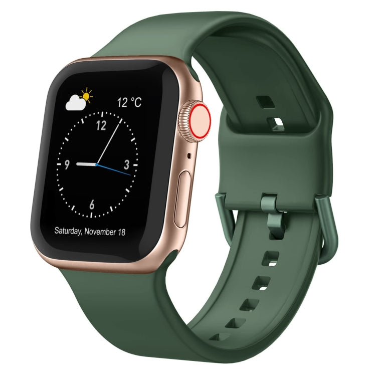 Pin Buckle Silicone Watch Band, For Apple Watch SE 2022 40mm