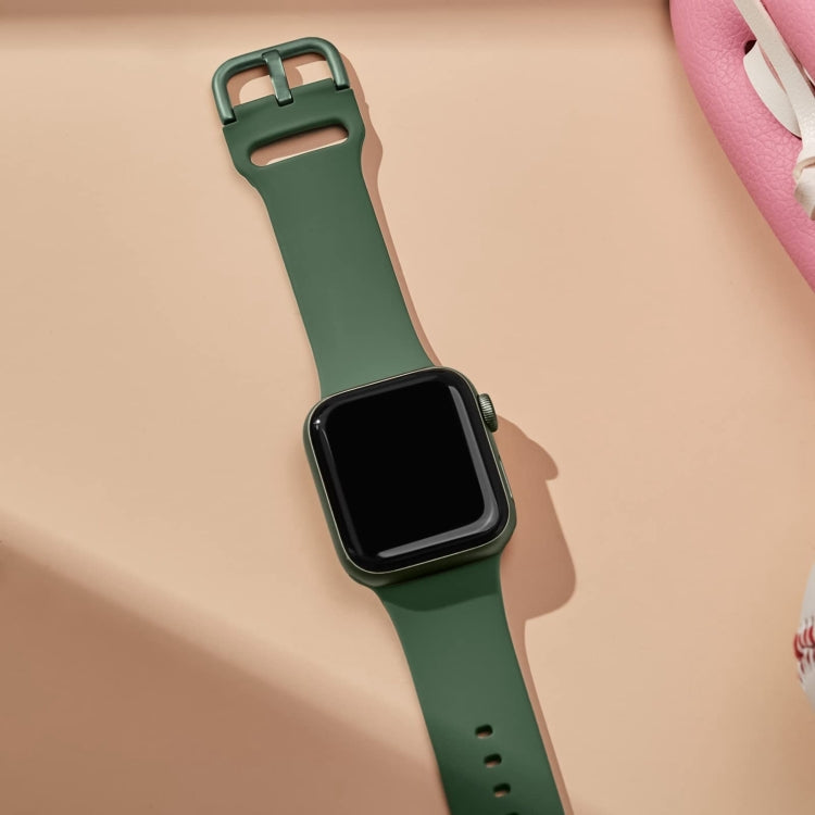 Pin Buckle Silicone Watch Band, For Apple Watch SE 2023 44mm