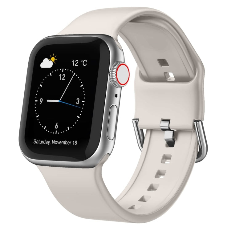 Pin Buckle Silicone Watch Band, For Apple Watch SE 2023 44mm