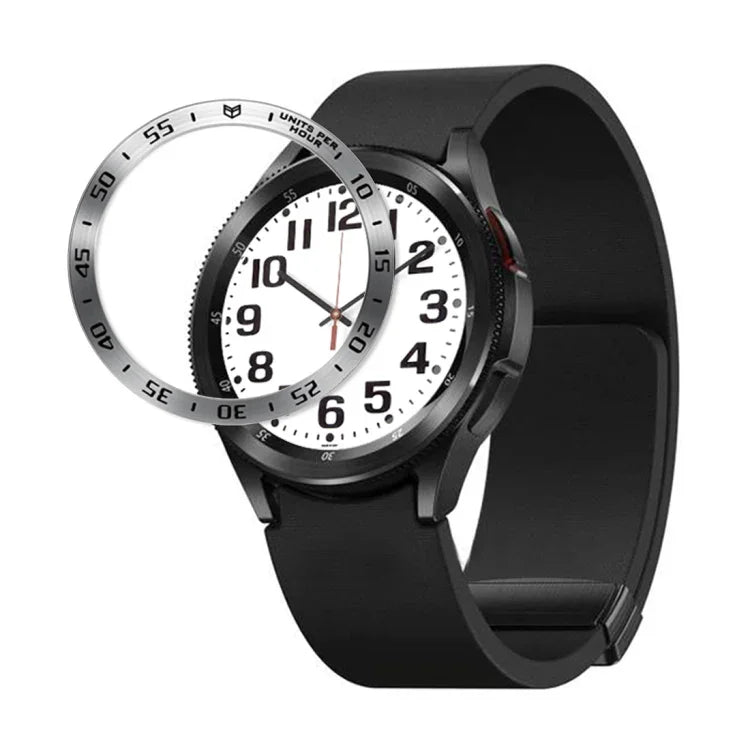 A Style Smart Watch Steel Ring Protective Frame, For Samsung Galaxy Watch6 Classic 47mm, For Samsung Galaxy Watch6 Classic 43mm