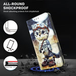 3D Painted Leather Phone Case, For iPhone 16 Pro Max, For iPhone 16 Pro, For iPhone 16 Plus, For iPhone 16