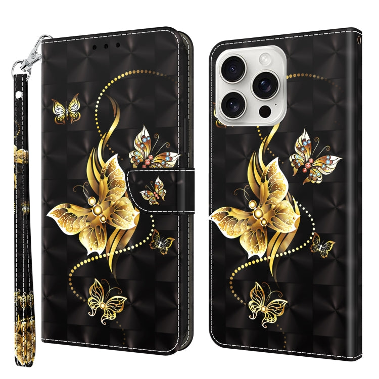 3D Painted Leather Phone Case, For iPhone 16 Pro Max, For iPhone 16 Pro, For iPhone 16 Plus, For iPhone 16