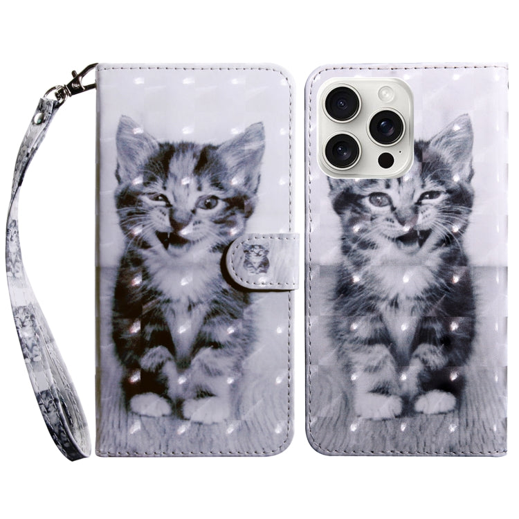 3D Painted Leather Phone Case, For iPhone 16 Pro Max, For iPhone 16 Pro, For iPhone 16 Plus, For iPhone 16