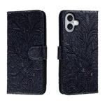 Lace Flower Embossing Flip Leather Phone Case, For iPhone 17e / 16e, For iPhone 17 Pro Max, For iPhone 17 Pro, For iPhone 17, For iPhone Air, For iPhone 16 Pro Max, For iPhone 16 Pro, For iPhone 16 Plus