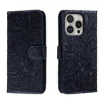 Lace Flower Embossing Flip Leather Phone Case, For iPhone 17e / 16e, For iPhone 17 Pro Max, For iPhone 17 Pro, For iPhone 17, For iPhone Air, For iPhone 16 Pro Max, For iPhone 16 Pro, For iPhone 16 Plus