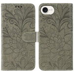Lace Flower Embossing Flip Leather Phone Case, For iPhone 17e / 16e, For iPhone 17 Pro Max, For iPhone 17 Pro, For iPhone 17, For iPhone Air, For iPhone 16 Pro Max, For iPhone 16 Pro, For iPhone 16 Plus