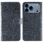Lace Flower Embossing Flip Leather Phone Case, For iPhone 17e / 16e, For iPhone 17 Pro Max, For iPhone 17 Pro, For iPhone 17, For iPhone Air, For iPhone 16 Pro Max, For iPhone 16 Pro, For iPhone 16 Plus
