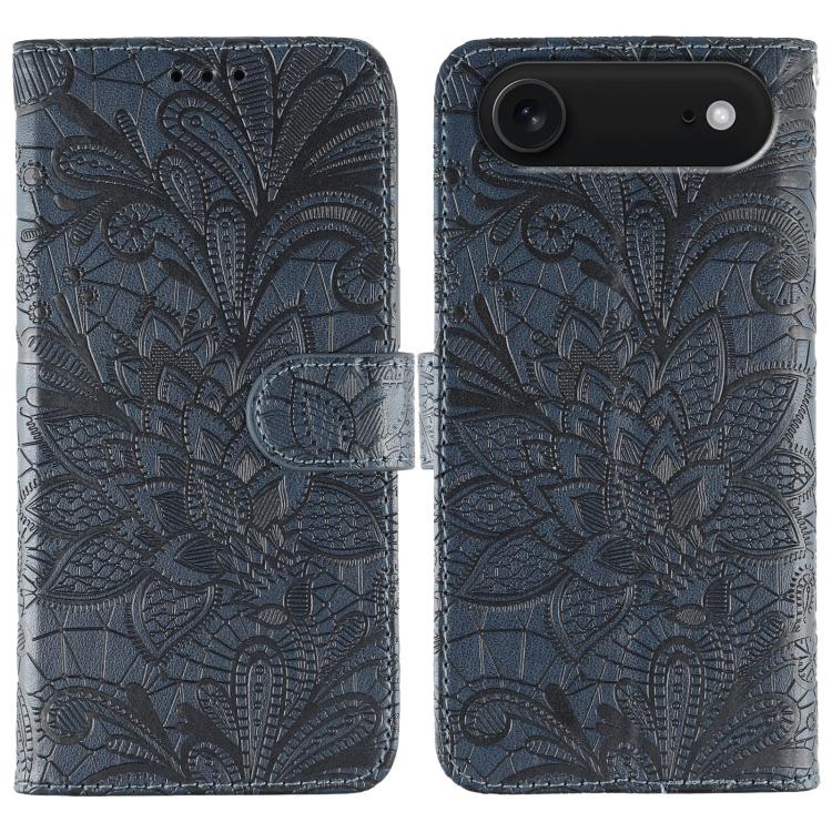 Lace Flower Embossing Flip Leather Phone Case, For iPhone 17e / 16e, For iPhone 17 Pro Max, For iPhone 17 Pro, For iPhone 17, For iPhone Air, For iPhone 16 Pro Max, For iPhone 16 Pro, For iPhone 16 Plus